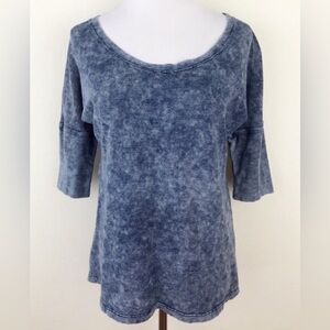 Cloth & Stone Anthropologie Blue Tencel Washed Top